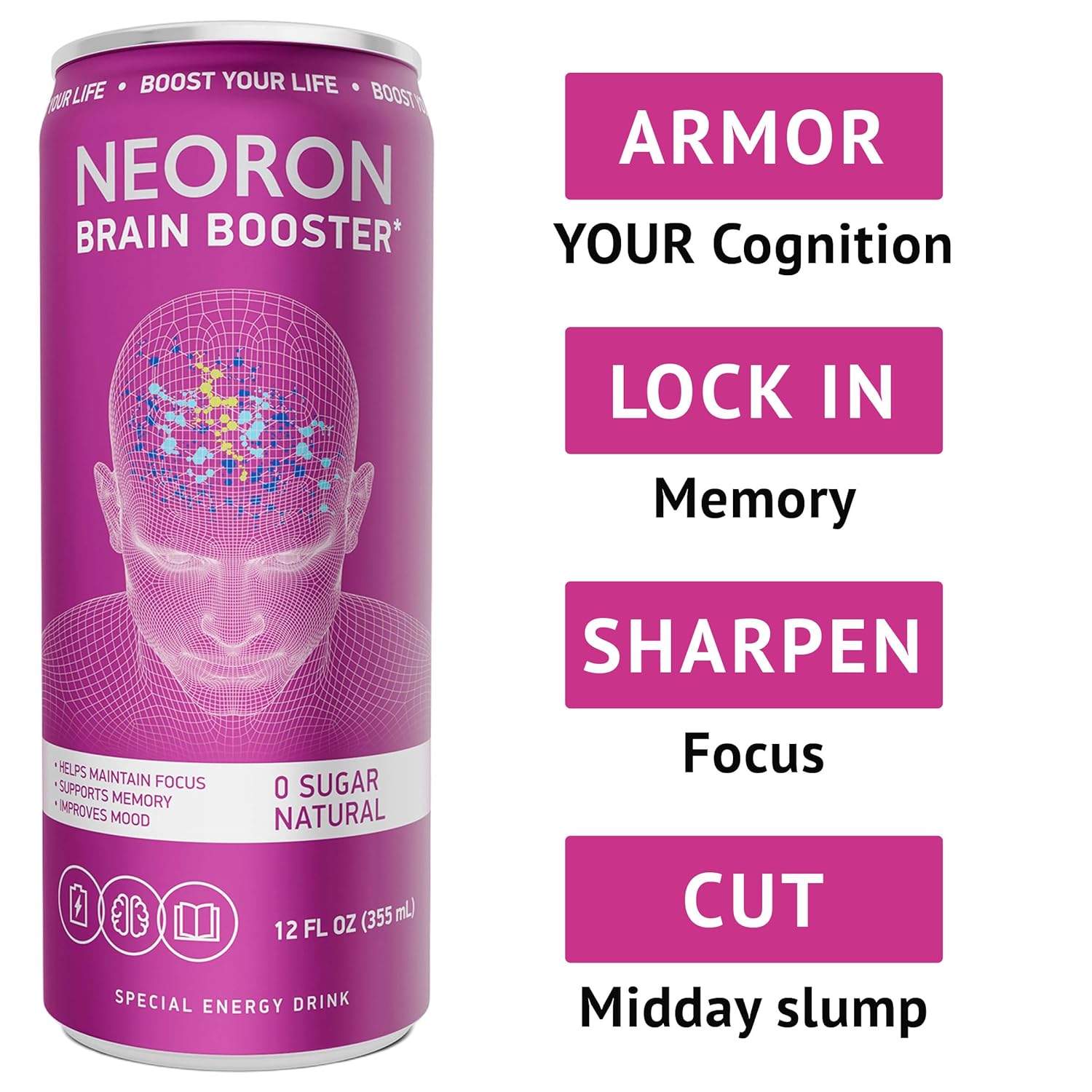 NEORON - Brain Booster, Focus & Memory Support, Sugar‐Free