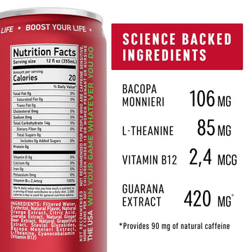 NEORON - Brain Defender, Focus & Memory Support, Sugar‐Free Nootropic Drink, Vegan (Pack of 12)